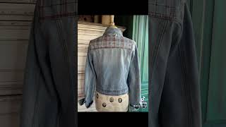 Jean Jacket modified using Redesigned with Prima Transfers #redesignwithprima