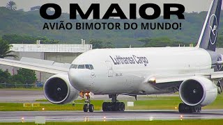 A missão é registrar! Boeing 777-200F da Lufthansa Cargo no Aeroporto do Recife.