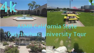 [4K] ASMR California State Polytechnic University Tour -  Pomona, Los Angeles, CA