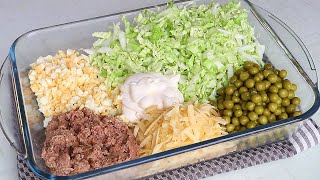 САЛАТ,которому нет равных!Максимально быстрый,простой и ОЧЕНЬ ВКУСНЫЙ!🥗