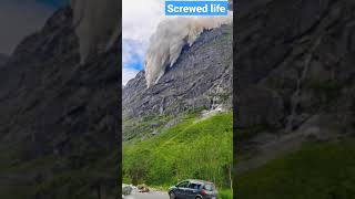 Avalanche in Norway 😯😯 #shorts #avalanche