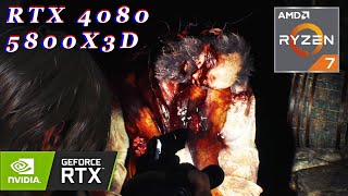 Resident Evil 4 FPS Comparison 4080 5800X3D, Max Settings 4k, 1440p, 1080p Ray Tracing On + Off FSR