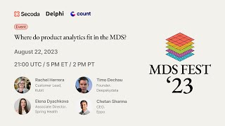 Where do product analytics fit in the MDS