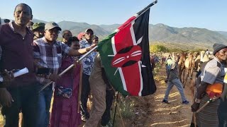 Samburu county handing over of camels to residents of Wamba north ward at the Ngilai village