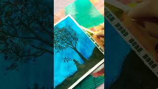 How To Make Painting With Just 3 Colors? #shorts