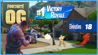 MY FIRST GAME! 18 Elim Solo Win! Fortnite O.G | Xbox One X Project Scorpio Gameplay