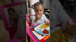 Toddler eats Chips and Sausage #shorts #shortscreator #madeforyou #100shorts2024 #food #toddlers