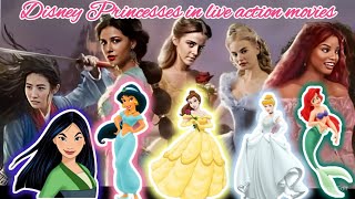 Disney Princesses|| Animated Vs Live action 💞 #disney #disneyprincess