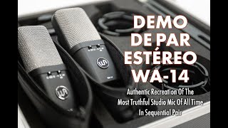 Demo WA-14 (Mono y Estéreo) | Escúchalo en Batería, Piano, Órgano, Guitarra Acústica y Eléctrica