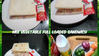 Cafe style| Full Loaded Vegetable Sandwich/Grill Sandwich |Easy|Tasty|😋Punjabi Kitchen Recipe