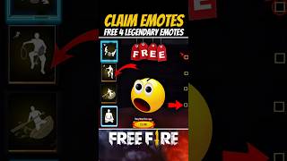 Claim 4 Free Emotes🤯🔥 Confirm By Garena Owner #shorts #trending #freefire