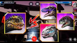 INDOMINUS REX GEN 2 VS SCORPIOS REX & INDORAPTOR  - JURASSIC WORLD THE GAME #74