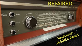 REPAIRED: Telefunken Opus Studio 5650MX antique radio/amplifier 1963 - Almost failed!