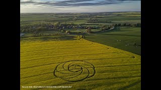 Crop Circle 2017: pittogramma compare a Waden Hill, Avebury nel Wiltshire (UK)