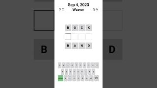 Weaver - ROCK BAND - SEP 4, 2023 #apuzzleenthusiast #weaver #wordle #puzzle