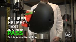 Watch an S1 Lifer Helmet getting tested