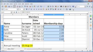 CAT 12 Spreadsheets OpenOffice - 4 Date and Time Calculations