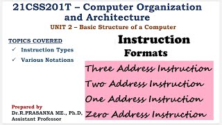 Various Types of Notations & Instruction formats - Part 1