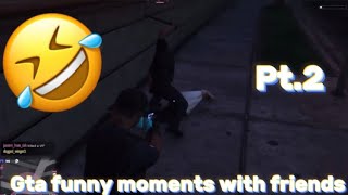 Gta Funny Moments😂 Pt.2 With friends Short