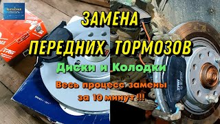 Замена передних тормозов своими руками - ремонт тормозов - Replacing brakes - passat b5, audi, skoda