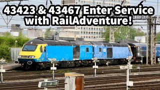 TATTY Looking 43423 & 43467 Enter Service with RAILADVENTURE! Plus other LOCOS at Crewe! 02/05/24