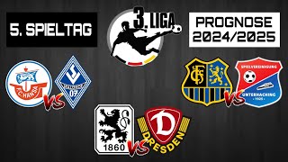 5. SPIELTAG 3. LIGA PROGNOSE 2024/2025! / 1860 München gegen Dynamo Dresden