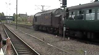 37516 departs York with some thrash on the Cathedrals Express ECS York - Holgate Sidings.