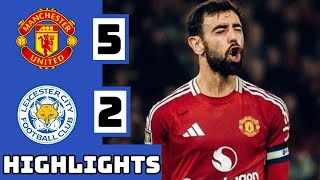 🔴 Manchester United vs Leicester City (5-2) full HIGHLIHTs | all Goals Carabao Cup