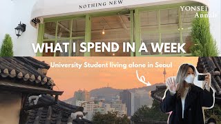 What I spend in a week | Living alone as a Yonsei University Student