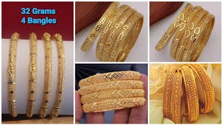 latest bangles designs/32 grams 4 bangles gold designs/gold bangles designs #jewellery #trending