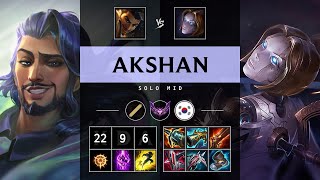 Akshan Mid vs Orianna: Triple Kill, Godlike - KR Master Patch 14.17