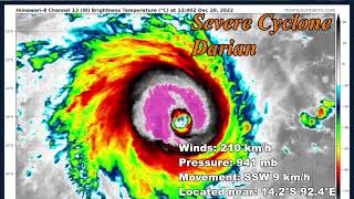 (Live) Tracking Severe Cyclone Darian as it Rapidly Intensifies!