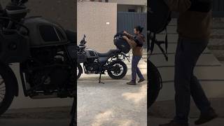 Saddle bag to my machine #automobile #himalayan #royalenfield #motovlog #vlog #rider