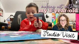 Working Artist Vlog 10:  Art with my 3-Year-Old - What Works for Us