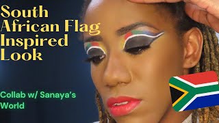 🇿🇦 South African Flag Inspired Look Collab with Sanaya's World 🇿🇦 || Mzdudley_13