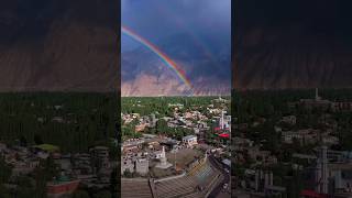 skardu valley rainbow 🌈 #rainbow #rain #shorts