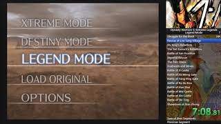 Dynasty Warriors 5 Extreme Legends Speedrun(WR,2:20:41,Legend Mode)