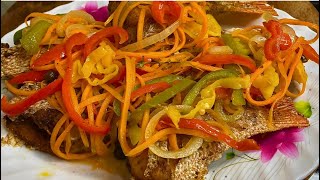 Jamaican Escovitch Fish (Fried Fish/ Pickled Vegetables