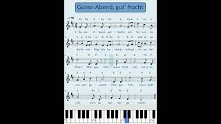 Guten Abend, gut Nacht | deutsches Schlaflied für Kinder #piano #tutorial #pianotutorial