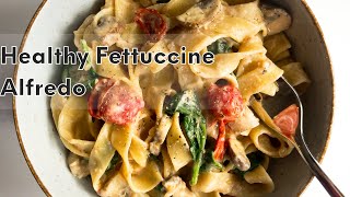 Healthy Fettuccine Alfredo #shorts | Bites of Beri