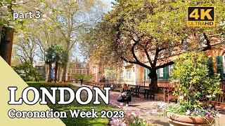 🇬🇧👑 Coronation Week in London  - Green Park to Mount Street Gardens - Lark Lemon Travel [4K/HD]