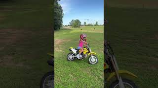 Little girl is making good progress this spring #girl #girls #dirtbike #dirtbikekids