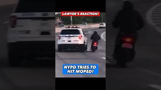 NYPD Tried to hit Moped! #shorts