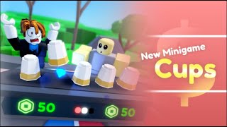 ROBLOX PLS STEAL NEW MINIGAME CUPS