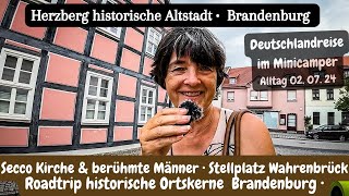 Vlog 183 Herzberg Altstadt • nicht so meins • Regen, #roadtrip  historische Ortskerne Brandenburg