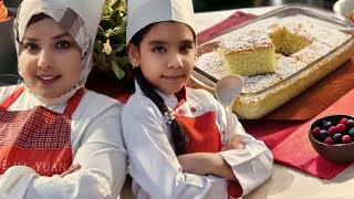 طريقة عمل كيك جوز الهند ويقدمه لكم الشيف الصغير( coconut cake, presented to you by the little chef )