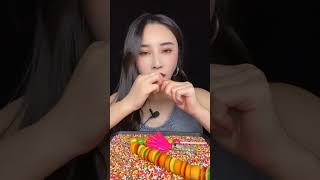 Satisfying candy ASMR mukbang 😍 Toy themed sweet delights  #asmr #mukbang #eating #candy