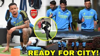 Inside Arsenal Training Today | NO JOKES!🔥Gabriel Jesus,Tomiyasu Join as Arsenal Train for Man City