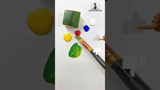 Thử thách pha màu vỏ quả dưa hấu #colormixing #fruit