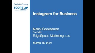 Instagram for Business - Nalini Goolsarran -3/16/21